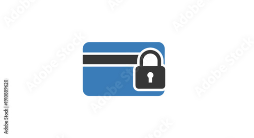 Secure credit card with lock icon.