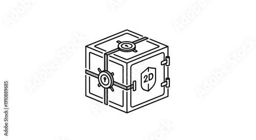 Secure metal safe box container.