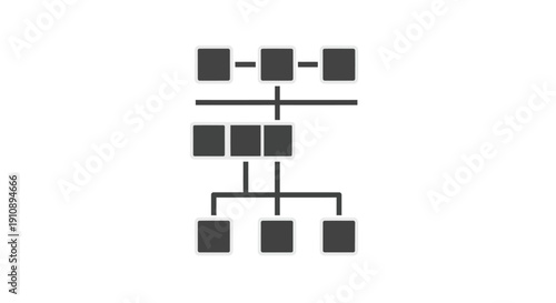 Simple Business Organizational Chart Diagram.