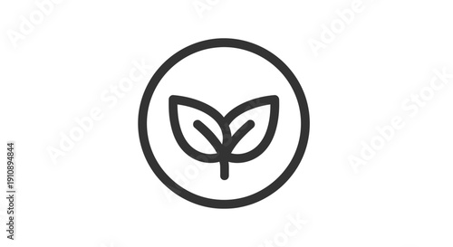 Simple Black Leaf Logo Design Element.