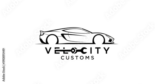 Velocity City Customs Car Logo.