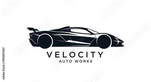 Velocity Auto Works Sports Car Logo.