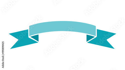 A ribbon banner illustration viewed from the front, featuring a marketing concept