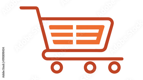 Shopping Cart Icon Representing E-commerce and Online Marketings