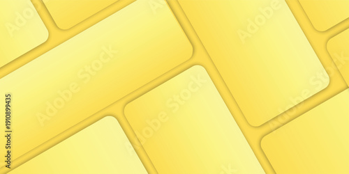 Modern yellow abstract composition with layered geometric forms, bright shine accents, smooth curves and sharp edges, high resolution vector art