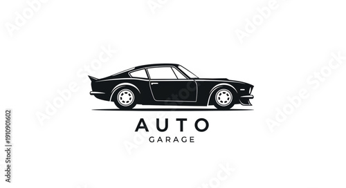 Vintage Sports Car Illustration Design.