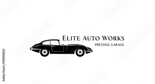 Vintage Car Garage Logo Design.