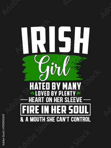 Irish Girl Typography Graphic
