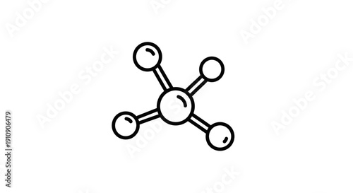 Simple Molecule Atomic Structure Model.