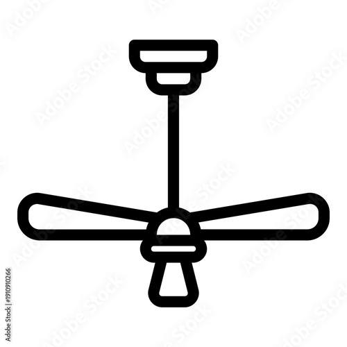 ceiling fan line icon
