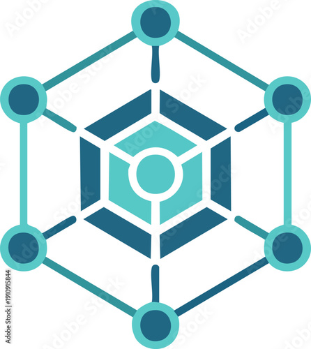 Minimalist Binary Processing Icon for Quantum Tech