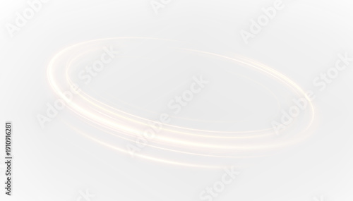 Neon 
gold Ring Glow Effect – Abstract Light Speed Lines, Glowing Circular Frame and Futuristic Motion Ellipse	