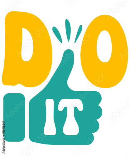 Do It Hand Sign Typography