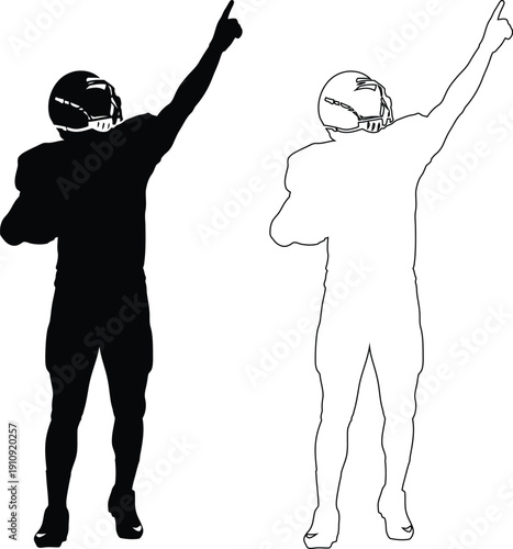 Two figures raising their arms in a celebratory or questioning gesture