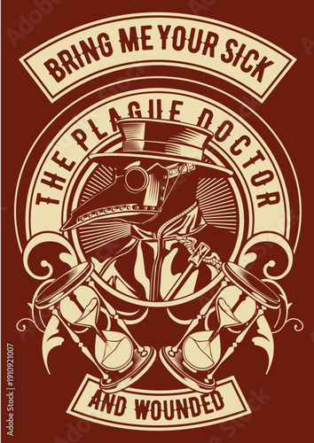 The Plague Doctor Vintage Illustration