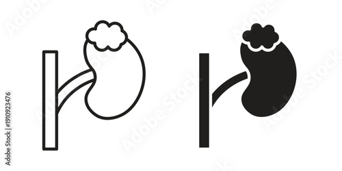 Adrenal gland icon illustrations. Pack of vector icons for ui ux