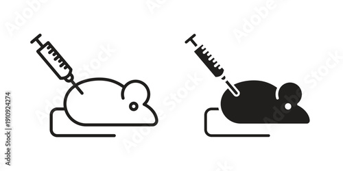 Animal testing icon illustrations. Pack of vector icons for ui ux