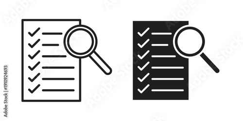 Assess icon illustrations. Pack of vector icons for ui ux