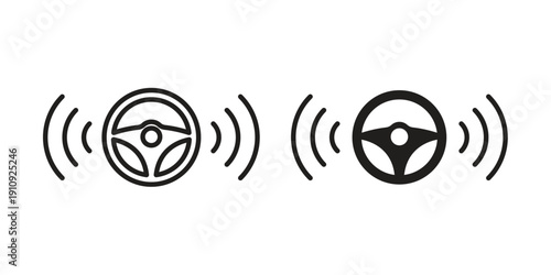 Autopilot icon illustrations. Pack of vector icons for ui ux