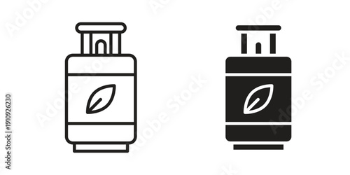 Biogas icon illustrations. Pack of vector icons for ui ux