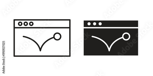 Bounce rate icon illustrations. Pack of vector icons for ui ux