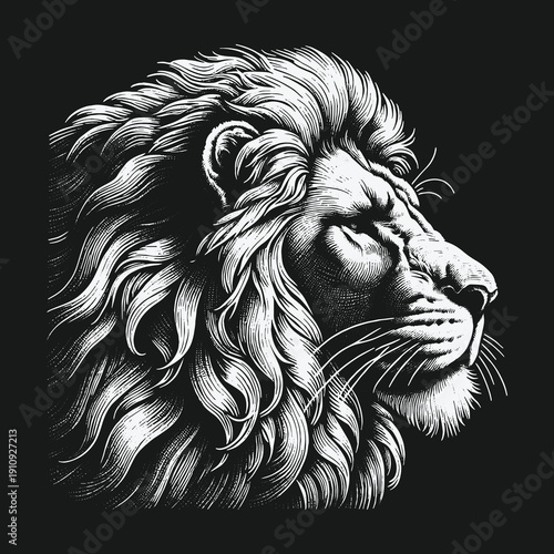 Majestic Lion Portrait: A Study in Strength and Serenity.