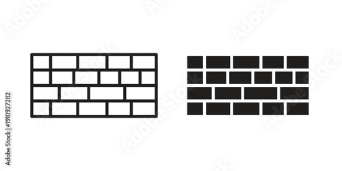 Brickwall icon illustrations. Pack of vector icons for ui ux