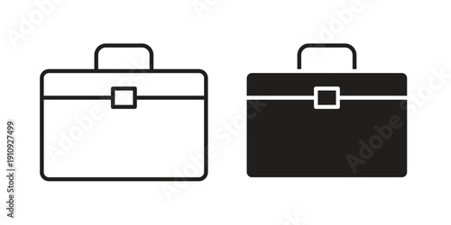 Briefcase icon illustrations. Pack of vector icons for ui ux
