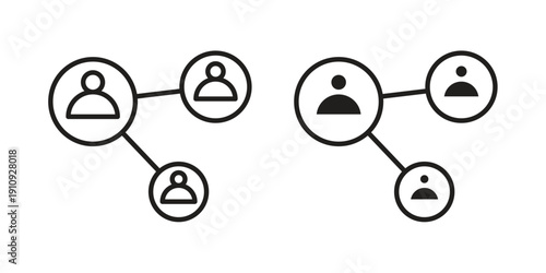 Business Connections icon illustrations. Pack of vector icons for ui ux