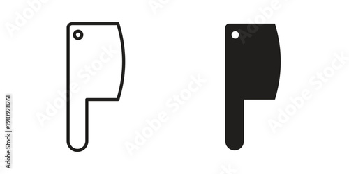 Butcher knife icon illustrations. Pack of vector icons for ui ux