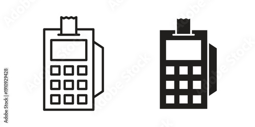 Card machine icon illustrations. Pack of vector icons for ui ux