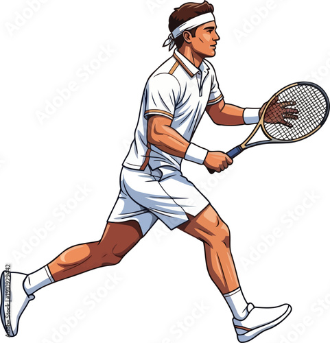 Hardy male mountaineer climbing snowy mountain ridge during a challenging winter expedition in nature