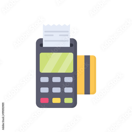 Credit card payment machine vector illustration on a white background