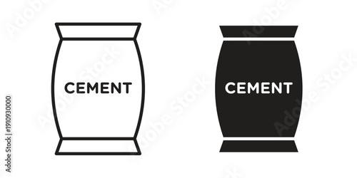 Cement icon illustrations. Pack of vector icons for ui ux
