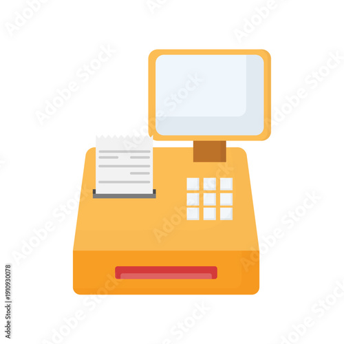 Cashier machine vector illystration on a white background