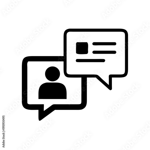 Online Communication Chat Icon Vector