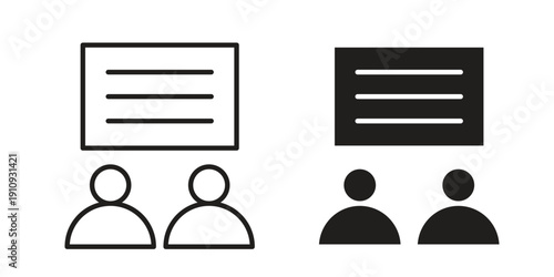 Classroom icon illustrations. Pack of vector icons for ui ux