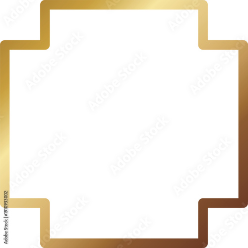 高級感のあるクロスのメタルフレーム　ゴールド