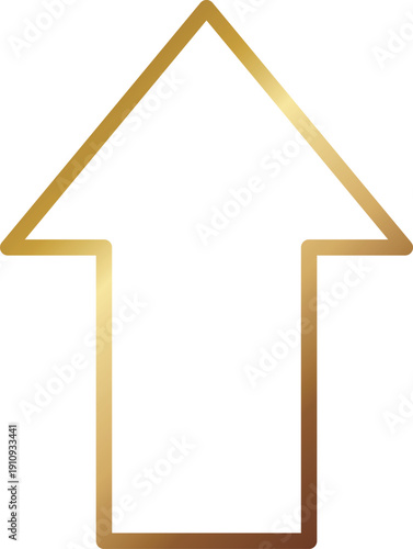 高級感のある矢印のメタルフレーム　ゴールド