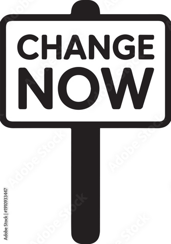 unique Protest sign icon silhouette