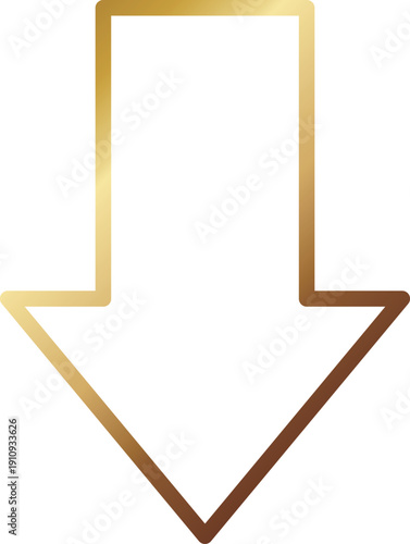 高級感のある矢印のメタルフレーム　ゴールド