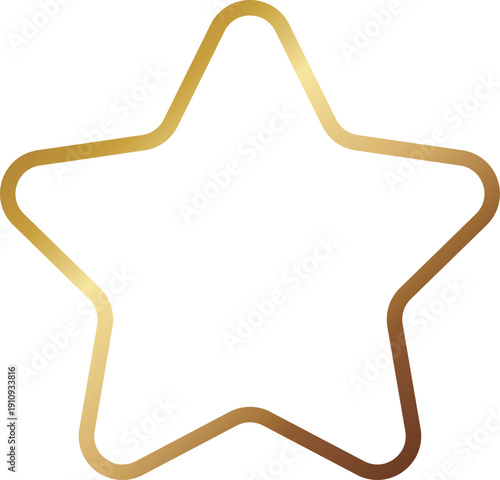 高級感のある星のメタルフレーム　ゴールド