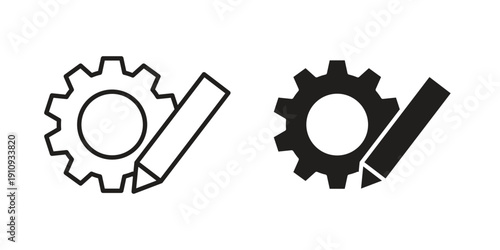 Customize icon illustrations. Pack of vector icons for ui ux