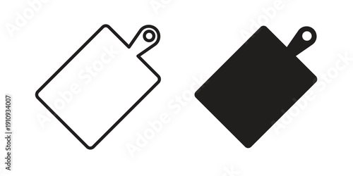 Cutting board icon illustrations. Pack of vector icons for ui ux
