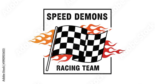 Checkered Flag Racing Team Logo.