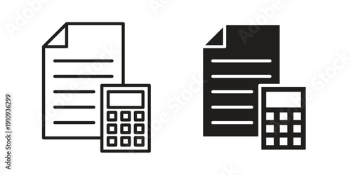 Estimate icon illustrations. Pack of vector icons for ui ux