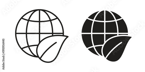 Environment icon illustrations. Pack of vector icons for ui ux