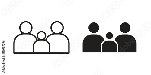 Family icon illustrations. Pack of vector icons for ui ux