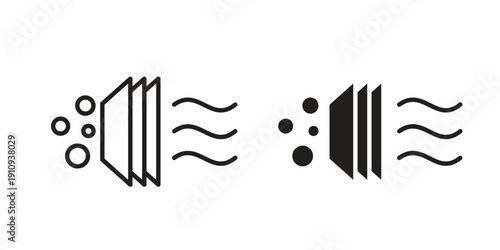 Filtration icon illustrations. Pack of vector icons for ui ux