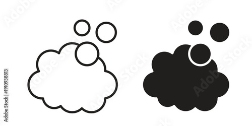 Foam icon illustrations. Pack of vector icons for ui ux